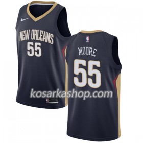 Dres New Orleans Pelicans ETwaun Moore 55 Nike 2017-18 Navy Swingman